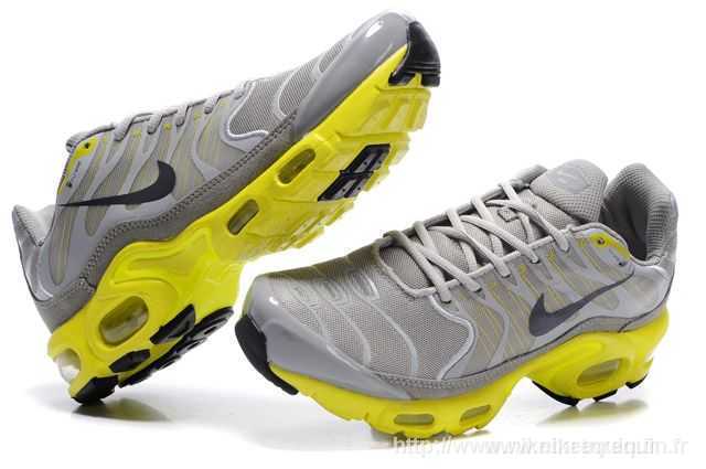 nouvelle nike air max tn chaussures casual gris jaune (3)